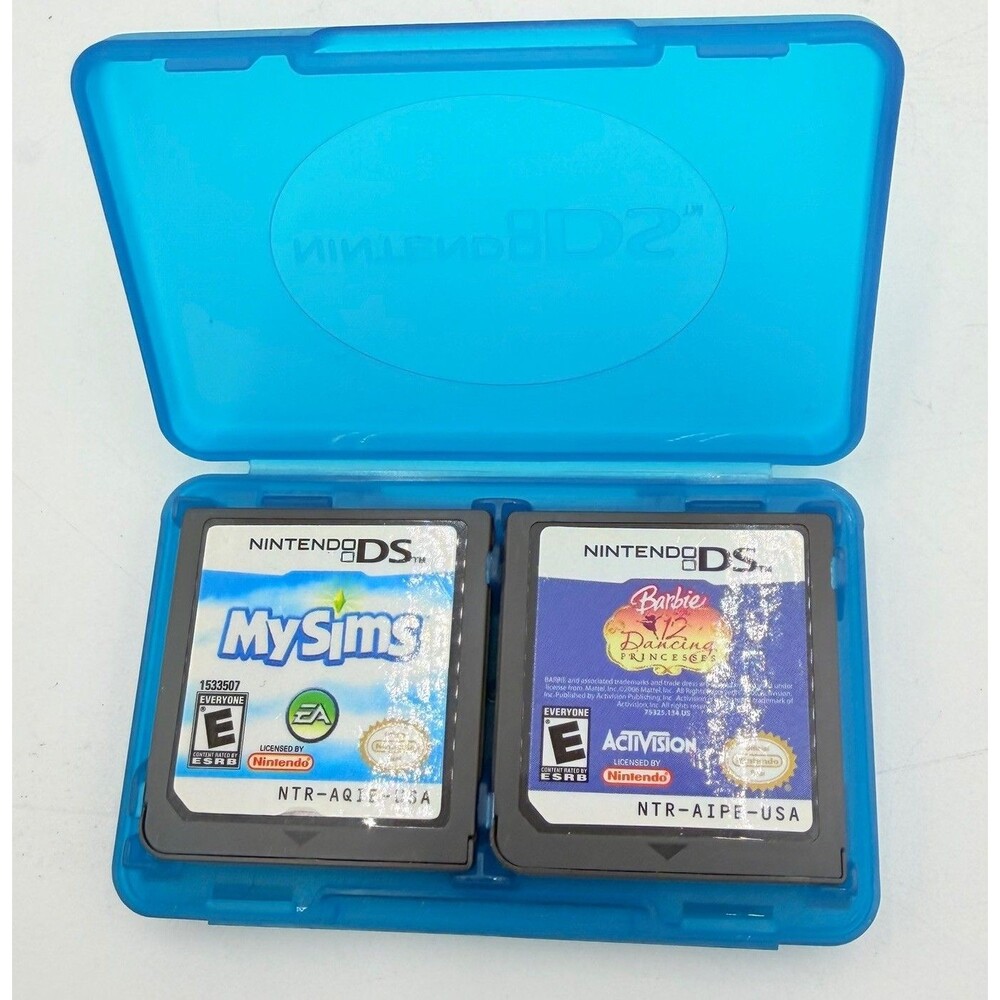 NINTENDO DS MYSIMS & BARBIE Dancing PRINCESS Game Lot 2 Cartridges